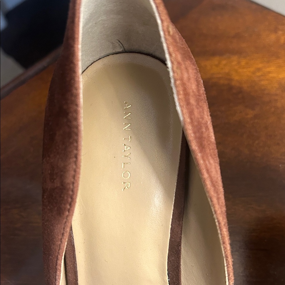 Ann Taylor Brown Suede Heels - Picture 9 of 12